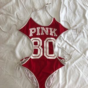 VS pink swimsuit